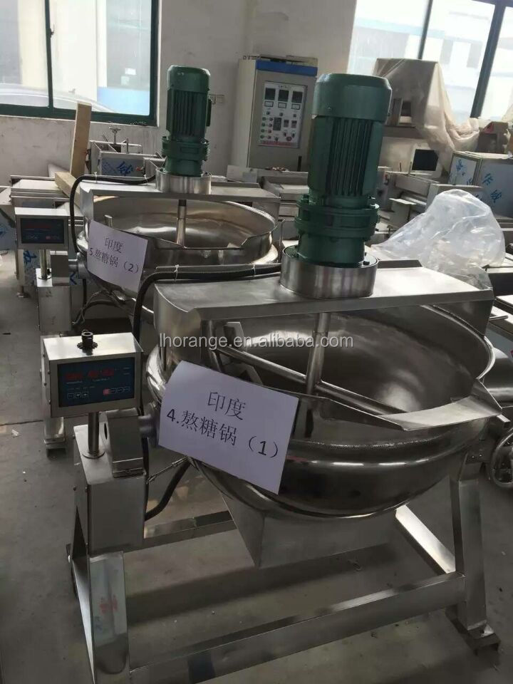 high quality mixing pot/cooking kettle with agitator/tilting agitation sandwich boiler pot