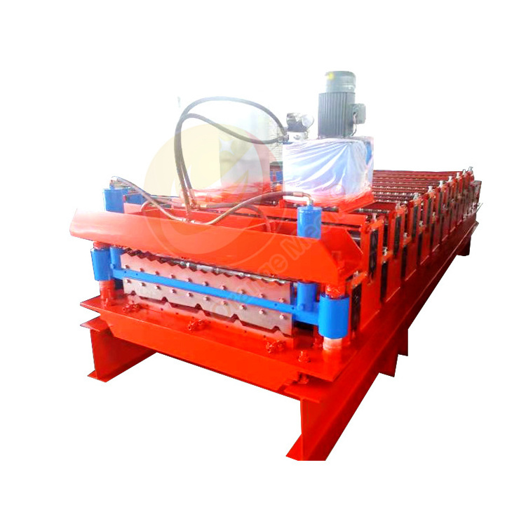 Roof Panel Roll Former Metal Sheet Cutting Bending Machine Manufacture Double Layer Roll Forming Machine