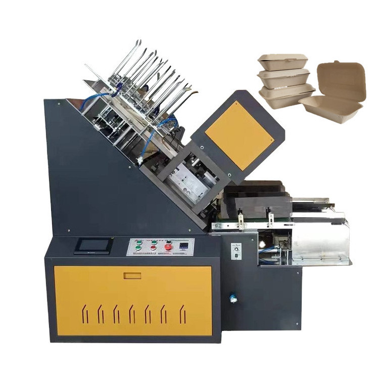 Automatic cardboard paper lunch box making machine paper box cutting machine