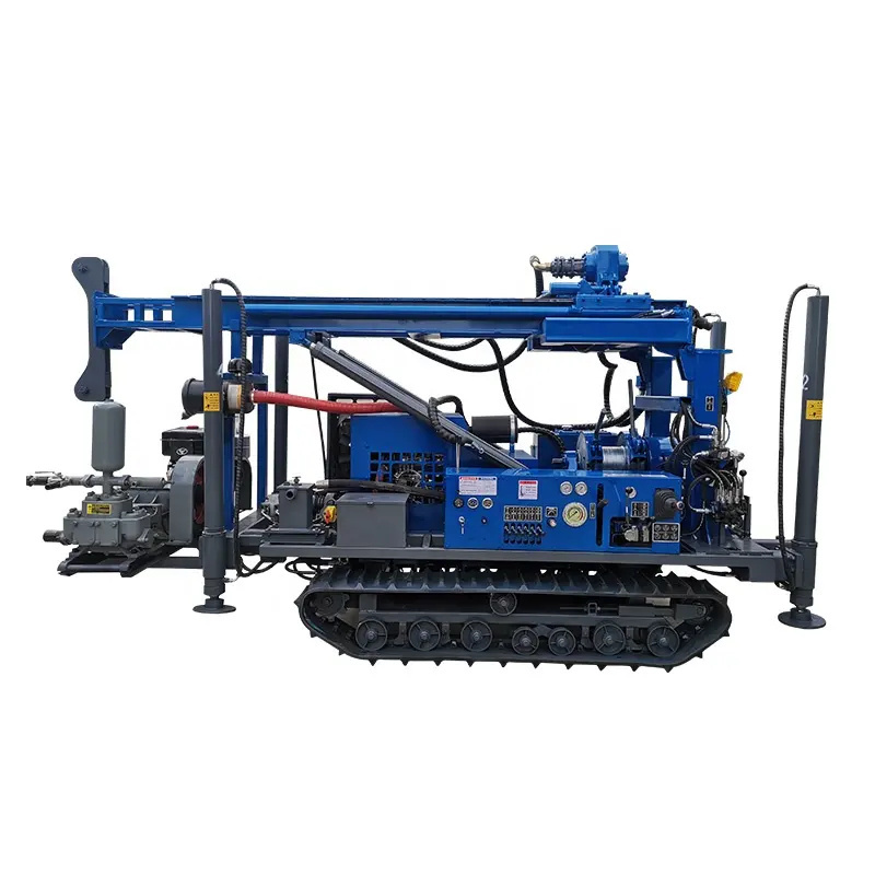 portable crawler water well drilling rig machine / geotechnical core sample drilling rig geological core drilling machine