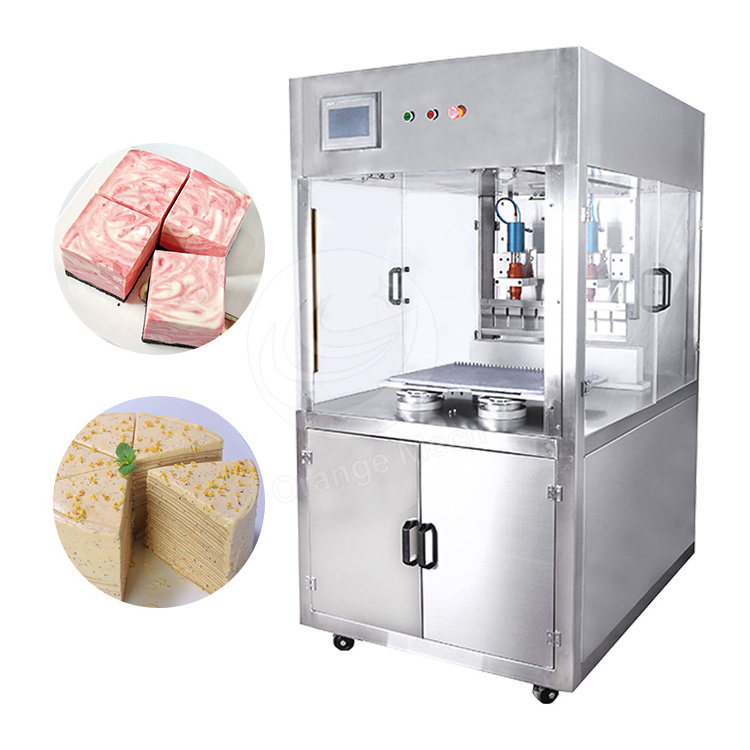 Ultrasonic Layer Cake Cutting Machine Mousse Tiramisu Fudge Brownies Loaf Cake Slicing Machine Automatic Cake Cutter Machine