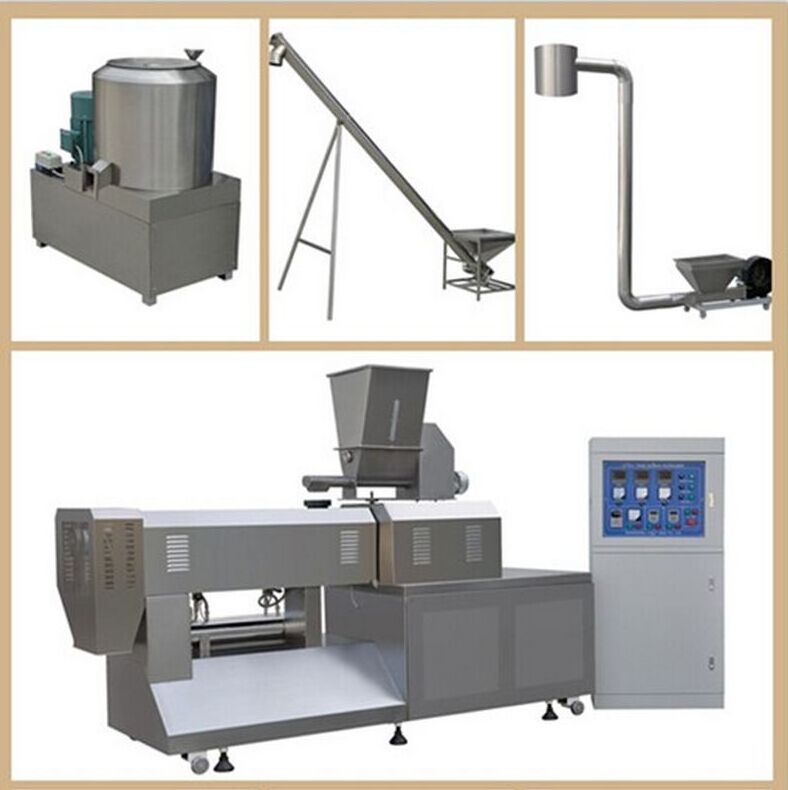 Floating fish feed pellet machine//single screw extruder