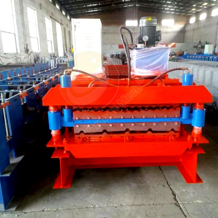 Corrugated Aluzinc Steel Roofing Sheet Press Making Machine For Metal Roof Wall Panel Roll Forming