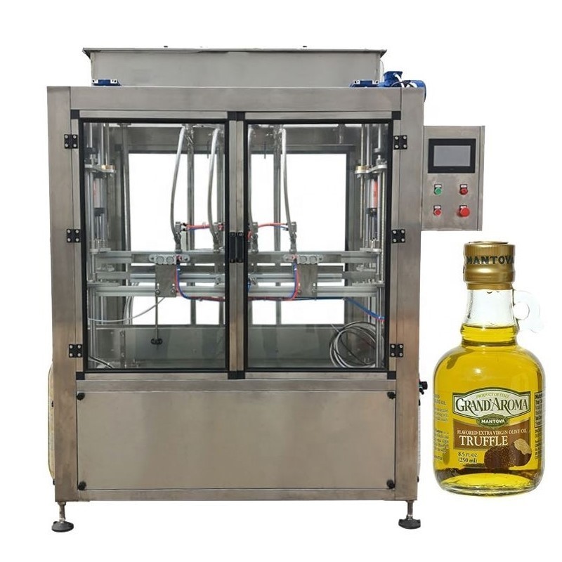 Fully automatic single head rotary olive fish coconut essential cooking food edible liquid oil bottle cartridge filling machine