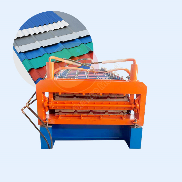 Roof Panel Roll Former Metal Sheet Cutting Bending Machine Manufacture Double Layer Roll Forming Machine