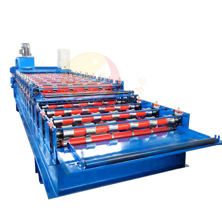 Corrugated Aluzinc Steel Roofing Sheet Press Making Machine For Metal Roof Wall Panel Roll Forming