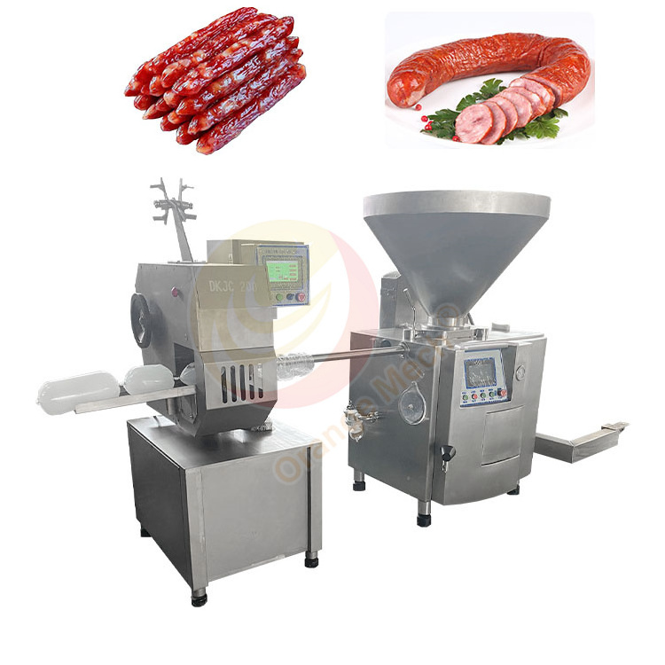 ORME Small Sausage Vacuum Stuffer Horizontal Electric Salami Make Linker And Knotting Machine Taiwan