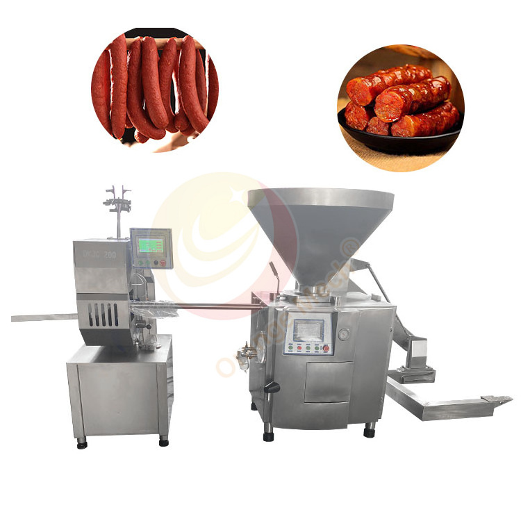 ORME Small Sausage Vacuum Stuffer Horizontal Electric Salami Make Linker And Knotting Machine Taiwan