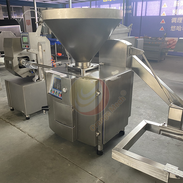 Vacuum sausage production line / sausage filling tying making machine meat grinder / hot dog stuffer filler