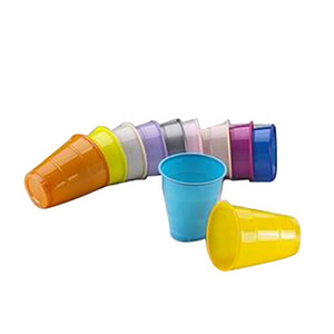 Manufacturer Wholesale Disposable Juice Cold Cup Container PS Guangdong Party Blister Custom Plastic 7 oz Rainbow Cups