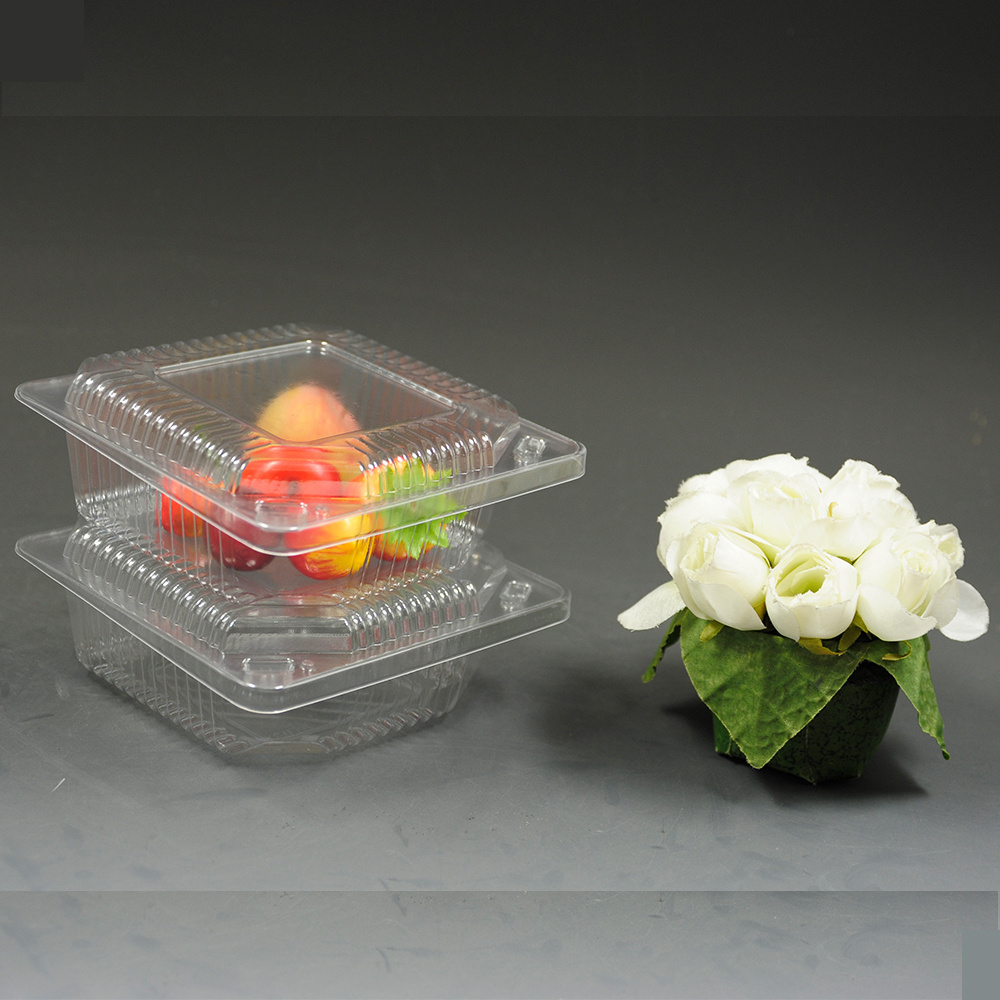 Clear round plastic container disposable salad bowl plastic containers transparent plastic cake packaging box for food