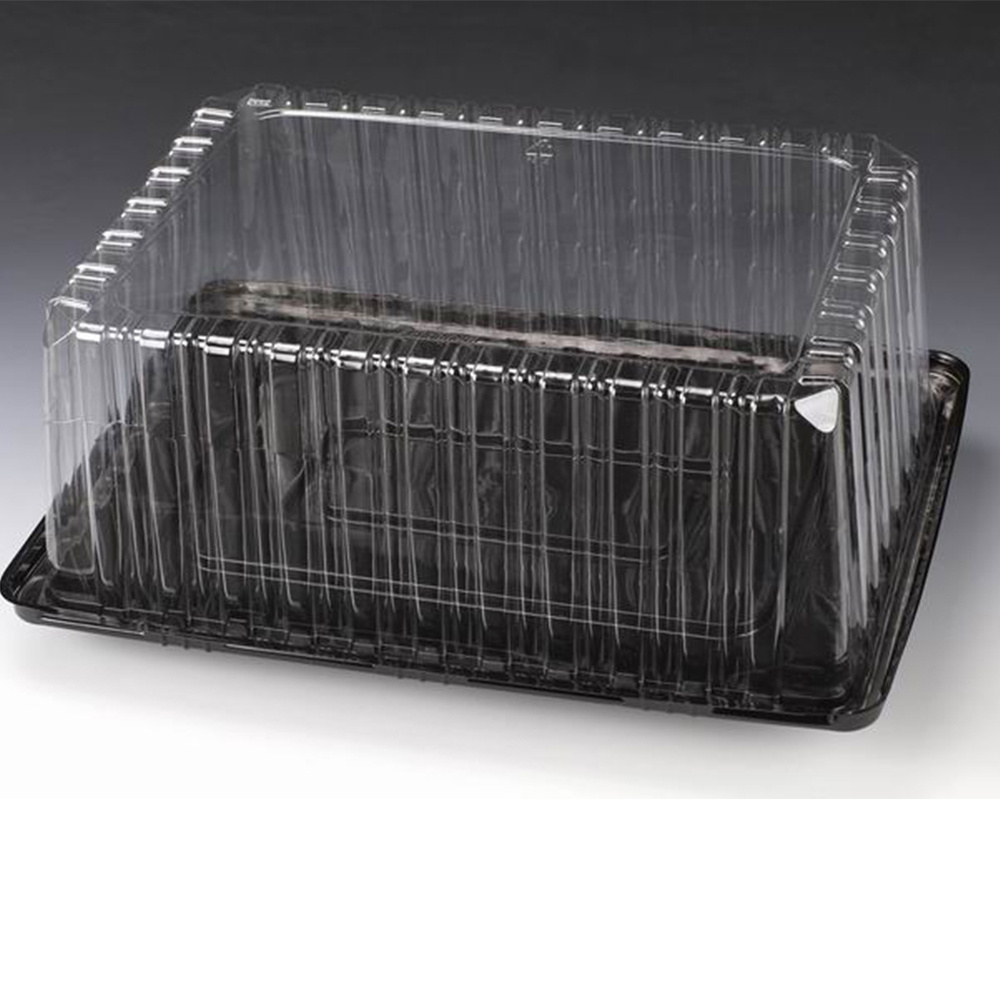 Clear round plastic container disposable salad bowl plastic containers transparent plastic cake packaging box for food