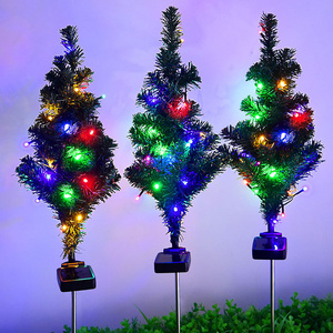 Led Solar Christmas Tree Lights Yard Decoration Garden Insert Lawn Landscape Stake Tree Lights Outdoor