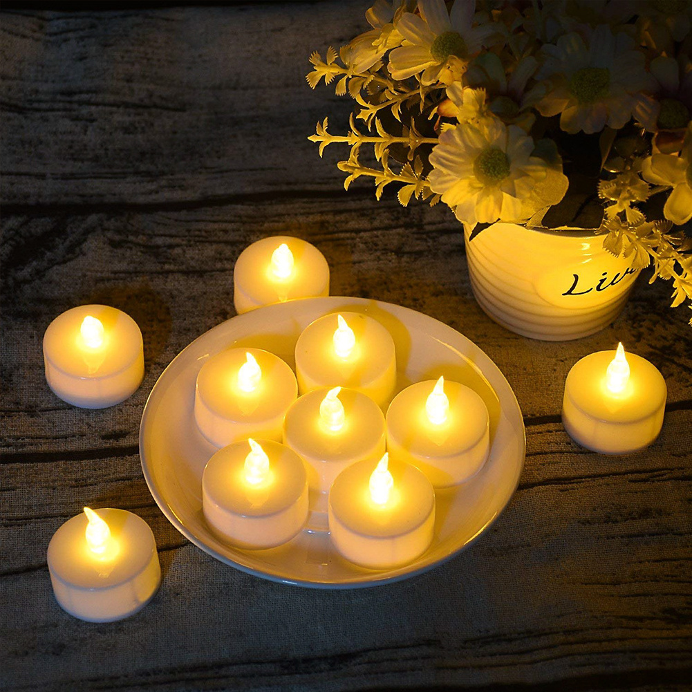 Wholesale Led Tea Candle Light Christmas Battery Operated Electric Flameless Realistic Bright Plastic Mini Candles Led Tea Light