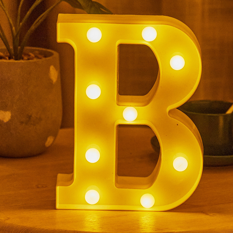 Light Up Number Standing Hanging Party Supplies Light Letters Sign Mini Wedding Decoration Led Light Up Letters