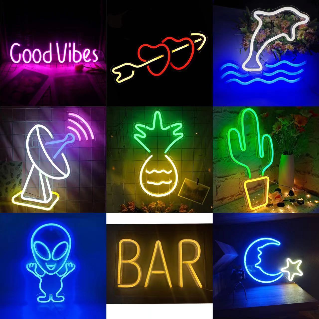 USB Powered LED Decorative Wall Lights Night Lights Art Decorative Letter Neon Sign LED Neon Sign For Roon Decor