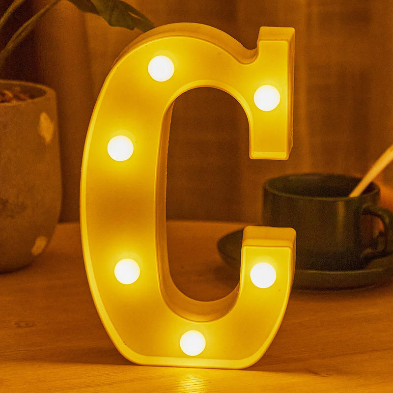 Light Up Number Standing Hanging Party Supplies Light Letters Sign Mini Wedding Decoration Led Light Up Letters