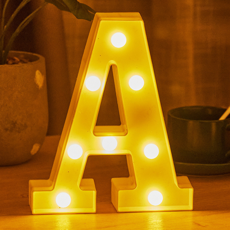 Light Up Number Standing Hanging Party Supplies Light Letters Sign Mini Wedding Decoration Led Light Up Letters