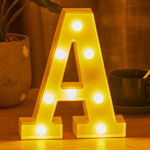 Light Up Number Standing Hanging Party Supplies Light Letters Sign Mini Wedding Decoration Led Light Up Letters