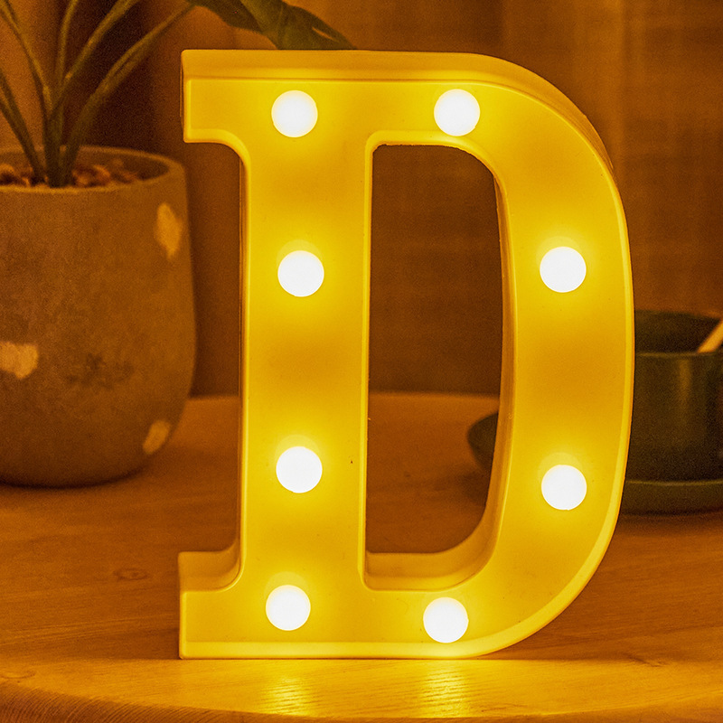 Light Up Number Standing Hanging Party Supplies Light Letters Sign Mini Wedding Decoration Led Light Up Letters