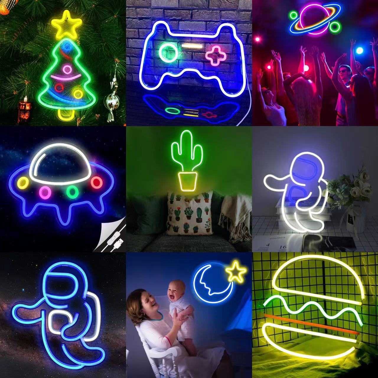 USB Powered LED Decorative Wall Lights Night Lights Art Decorative Letter Neon Sign LED Neon Sign For Roon Decor