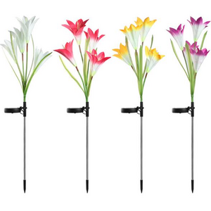 China Suppliers  Flash Artificial Lily  Flower Solar Light