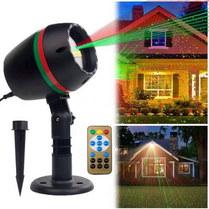 Waterproof Led Light With Red & Green Laser Lights Projector Outdoor Christmas Laser Light