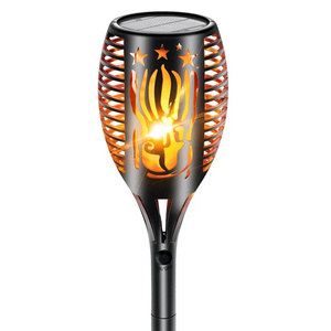 Custom 12 33 Led Fire Flame Light Ip44 Waterproof Solar Light Outdoor Flame Dancing Solar Led Landscape Flame Light