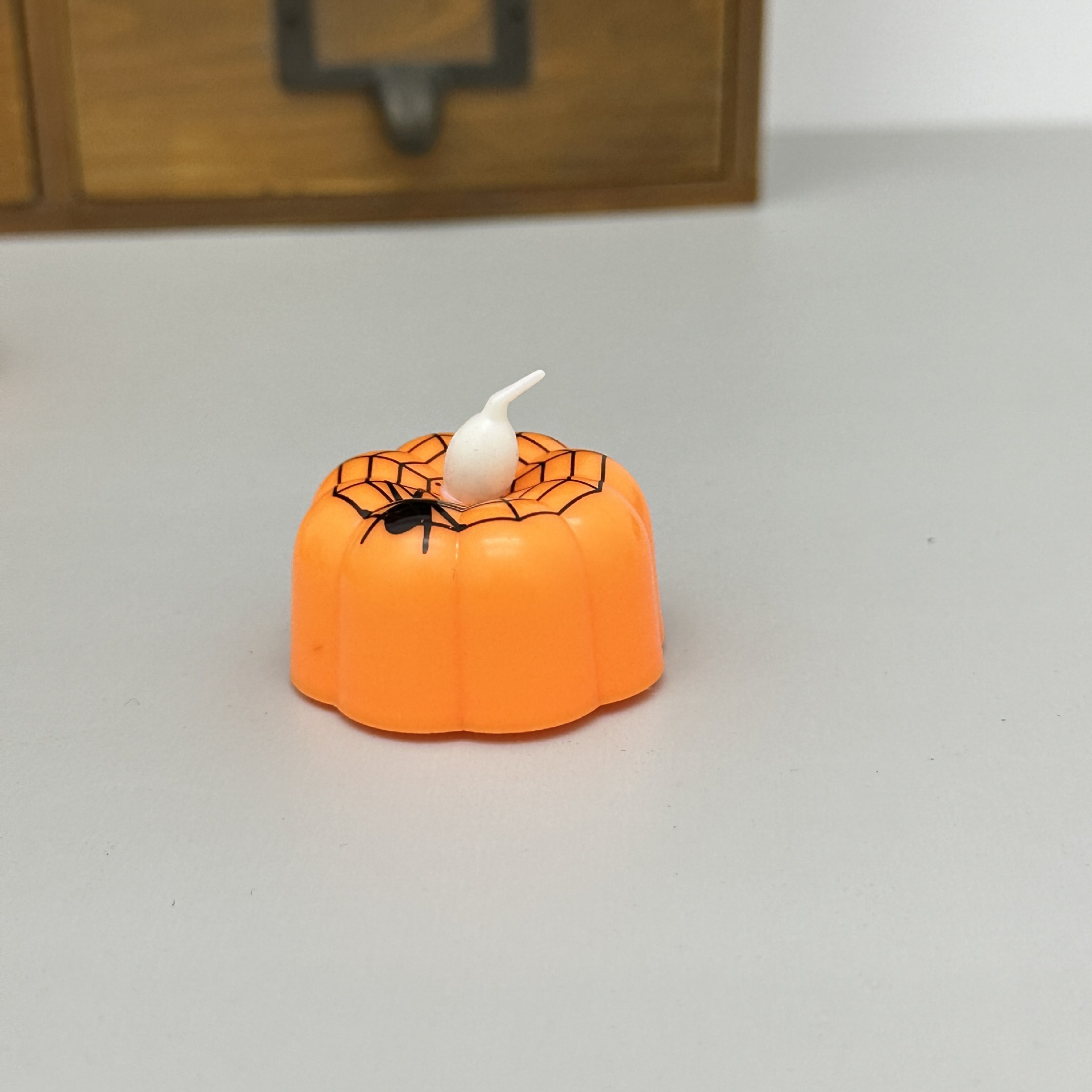 Halloween Pumpkin Flamles Candle 4.8cm Small Pumpkins Spiders Lantern Halloween Decoration