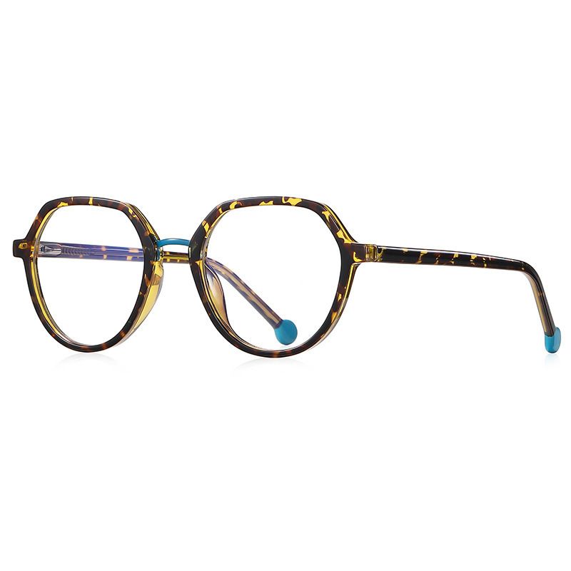 Wholesale custom women tr90 red frame eyewear hd blue light blocking optical glasses fancy irregular polygon frame eyeglasses