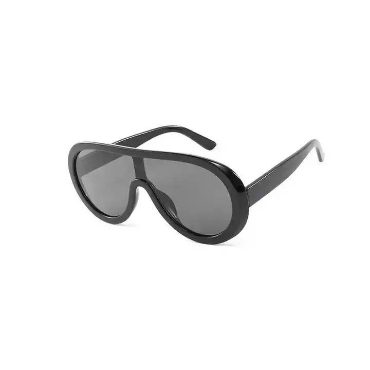 Wholesales Shades Big Frame Smoke Uv400 Lens Rimless Oversized Sunglasses 2022