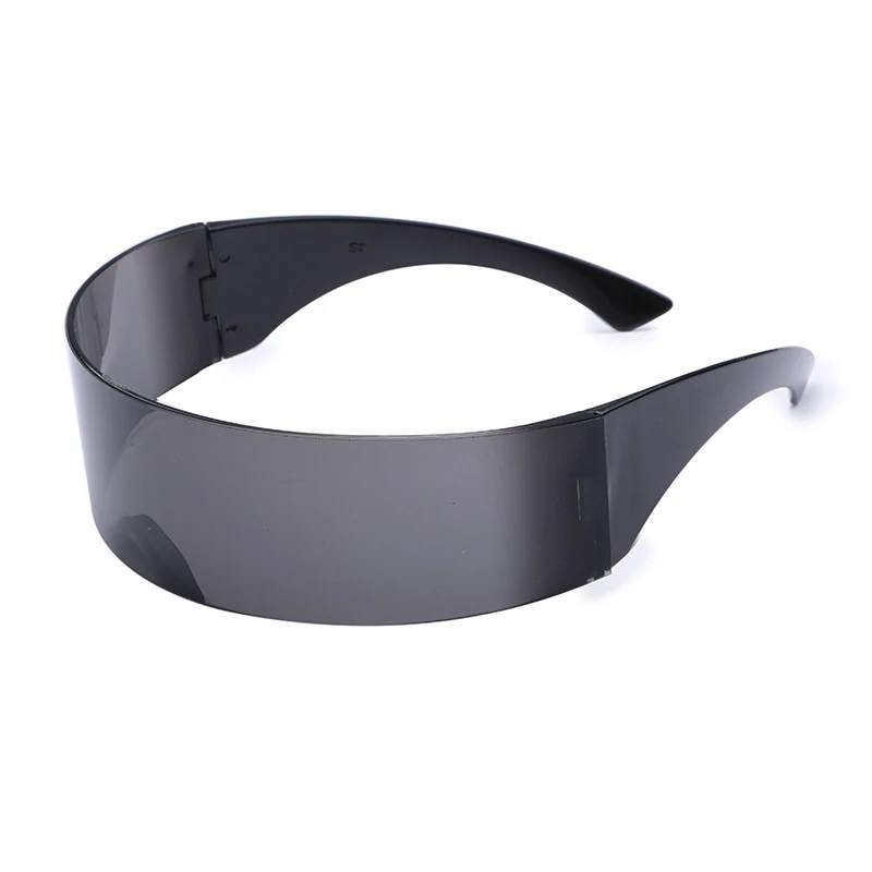 Fashion Unisex Shield Black Sunglasses Futuristic Windproof Visor Sun Glasses For Men Women Shades Eyewear Hot Sunglasses