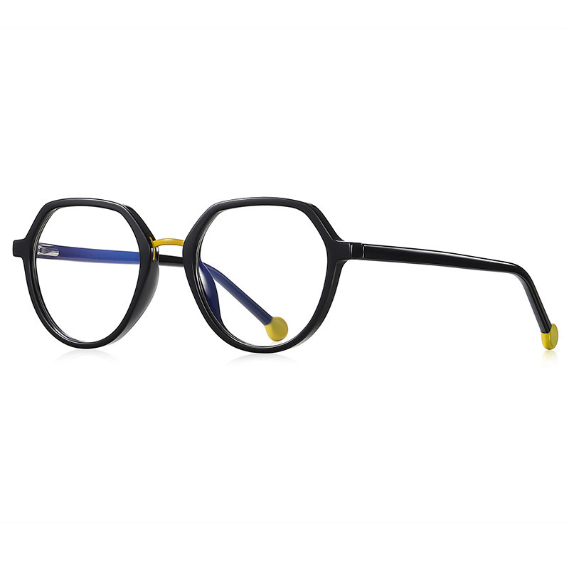 Wholesale custom women tr90 red frame eyewear hd blue light blocking optical glasses fancy irregular polygon frame eyeglasses