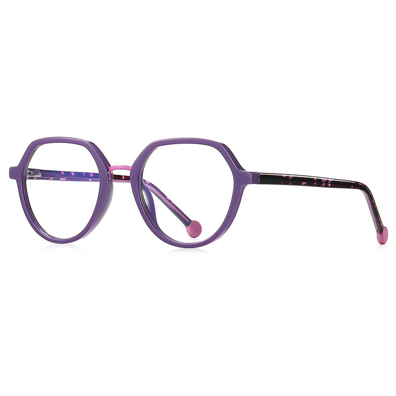 Wholesale custom women tr90 red frame eyewear hd blue light blocking optical glasses fancy irregular polygon frame eyeglasses