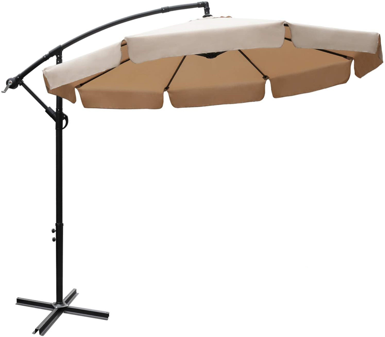 Offset Hanging Umbrellas 9 FT Outdoor Market Umbrella with flap for Garden