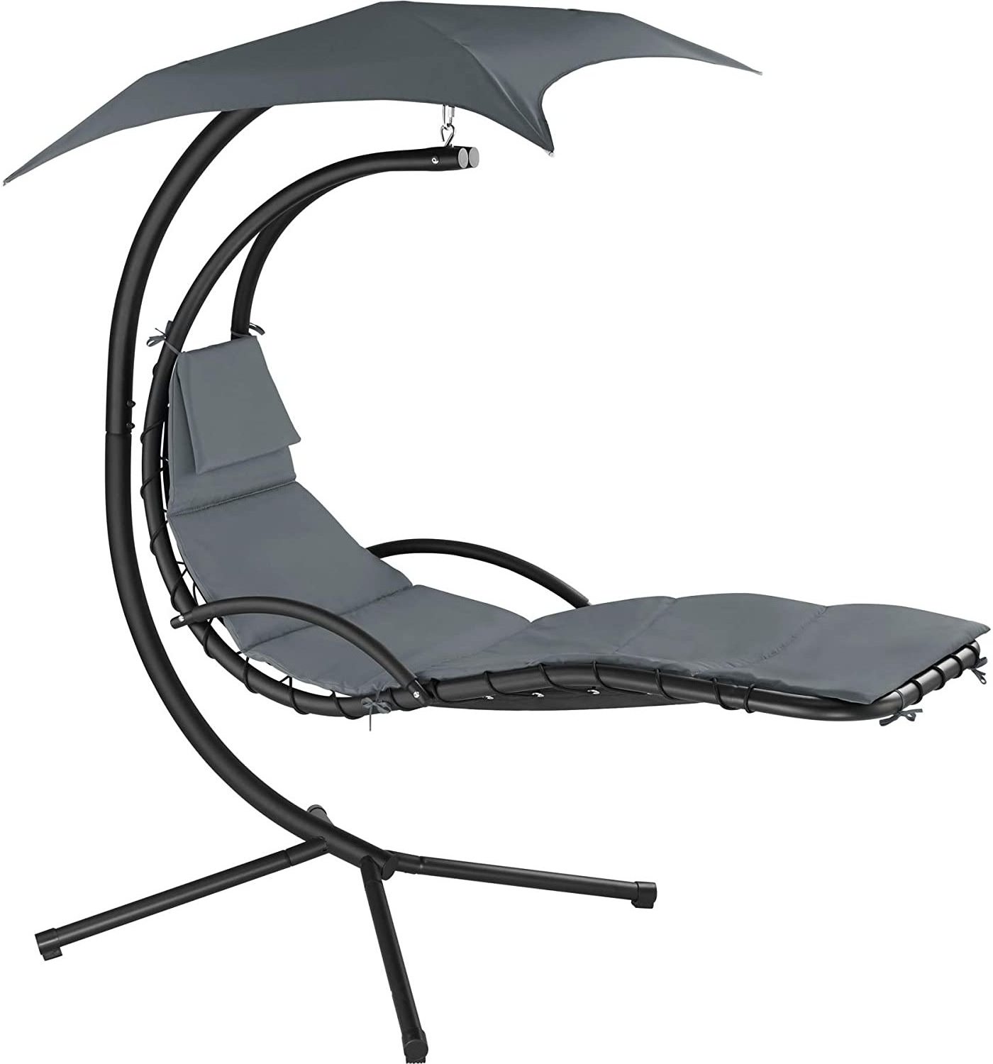 Hot Internet product Floating Chaise Lounger Swing Chair with Canopy Umbrella, 82 Inch Long, 260 Pound Capacity