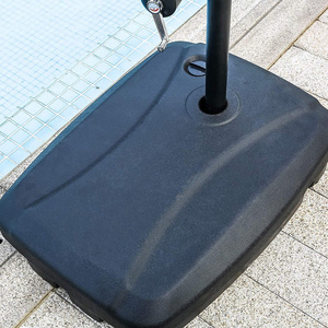 70L Heavy-Duty Patio Offset Umbrella Base, Outdoor Plastic Water Filled Weighted Stand with Wheels Holder for hanging umbrella