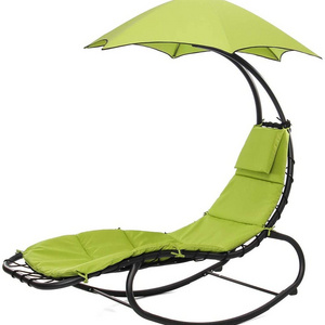 Outdoor Hanging Hammock Chair Lounge Swing, Curved Chaise Lounge Chair Swing for Backyard, Patio and More