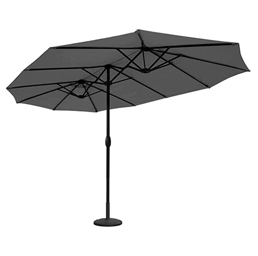 4.6*2.7M double sided head umbrella durable steel straight pole patio garden parasol umbrella