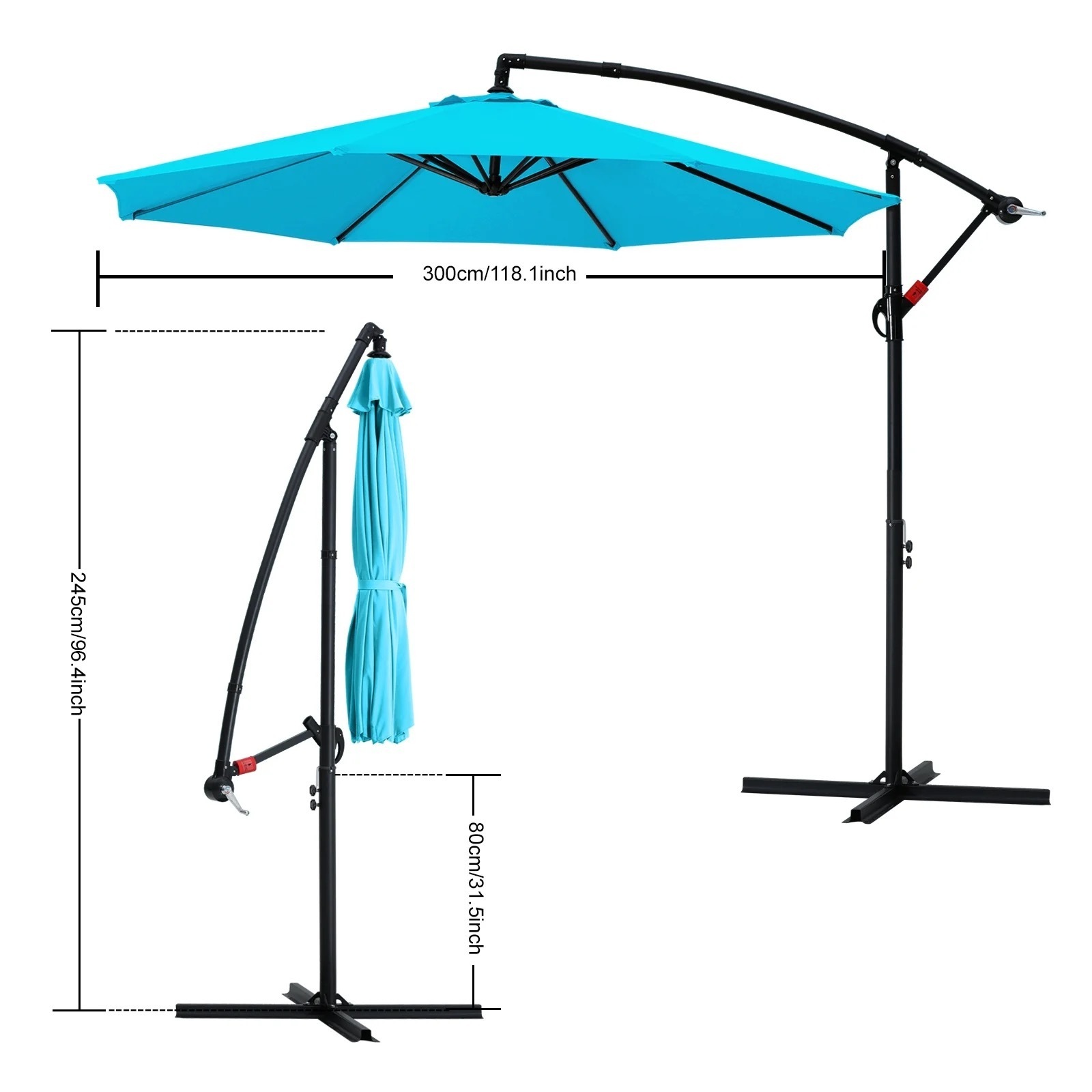 Practical compatible Hospital Dining metal umbrella radius 150cm patch umbrellas with base