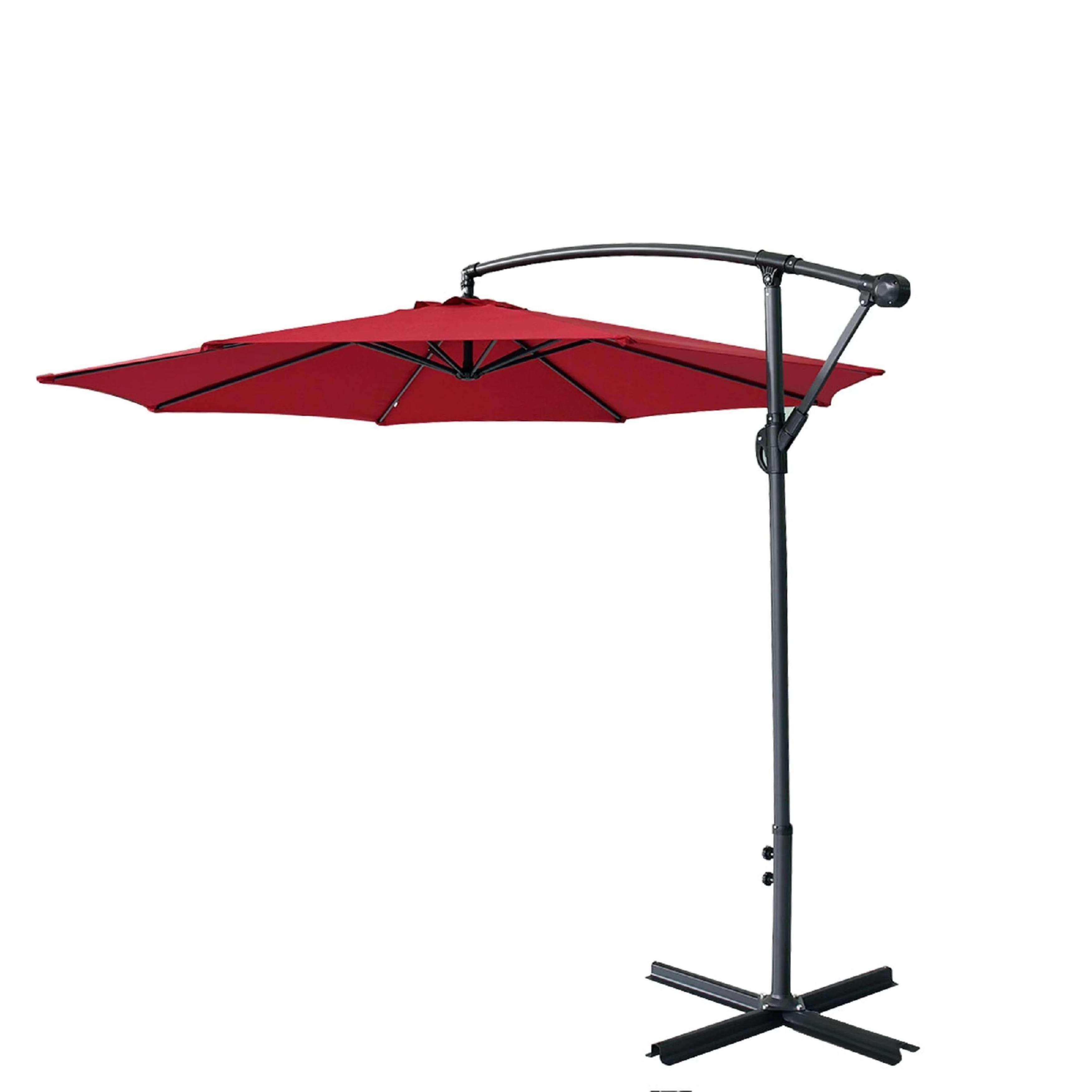 Modern Outdoor Restaurant Hotel offset parasol Large Sun Shade 180g Polyester Umbrella