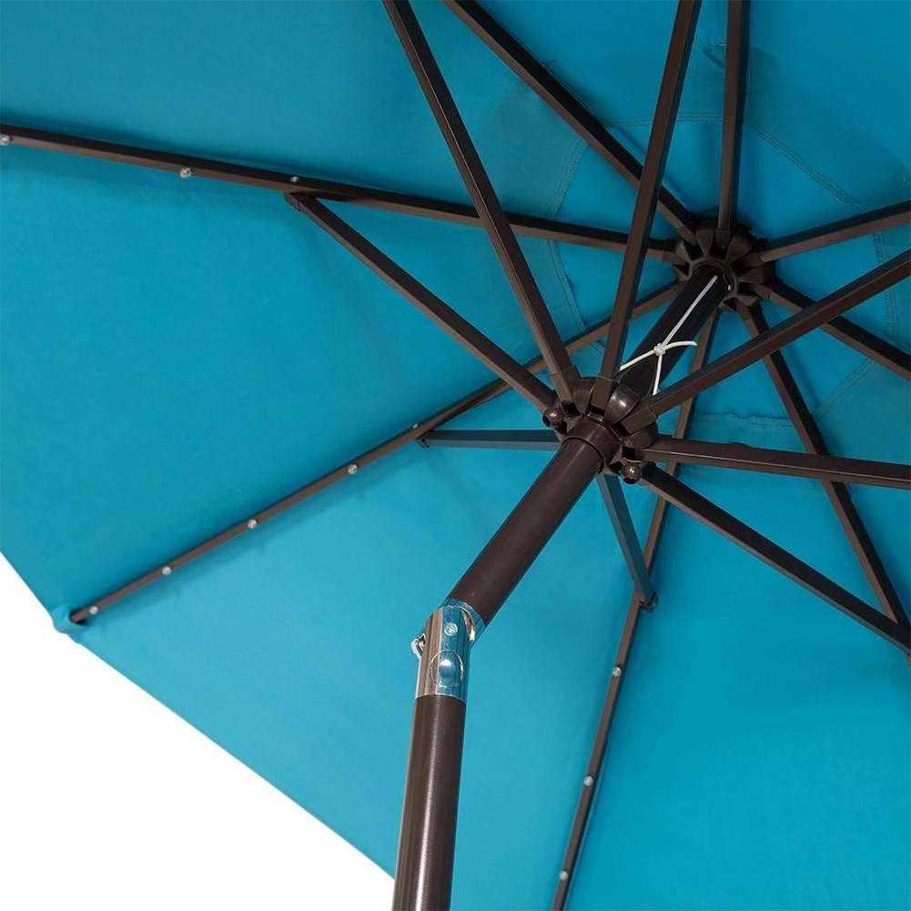 Courtyard Patio Umbrella Market Cantilever Garden Parasols Solar Powered Led Patio Umbrella