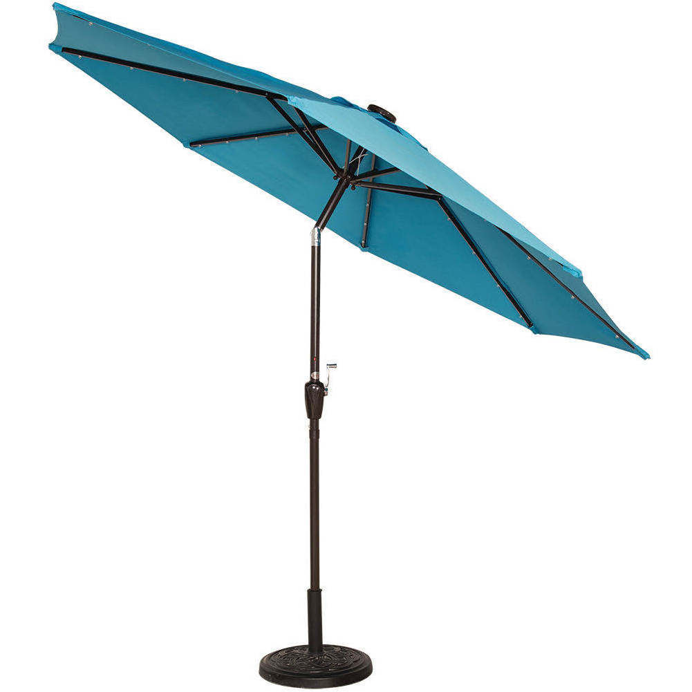 Courtyard Patio Umbrella Market Cantilever Garden Parasols Solar Powered Led Patio Umbrella