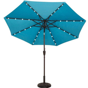 Courtyard Patio Umbrella Market Cantilever Garden Parasols Solar Powered Led Patio Umbrella