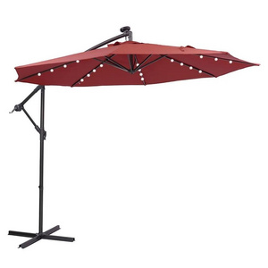 Side Pole Garden Sun Patio Beach Outdoor Umbrella Coffee Rain Sun Parasol Umbrella And Base