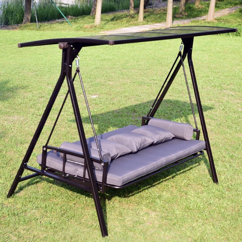 Outdoor Garden Furniture Canopy Patio Swing Chair High Quality Porch Swing Balcony Bed With Cushion