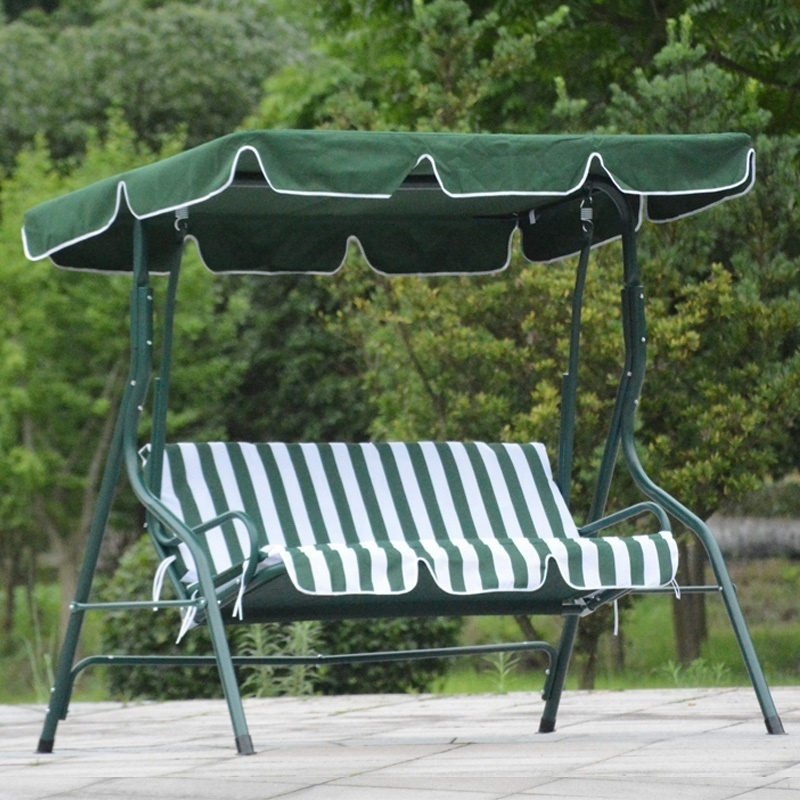 High quality three seat economic patio swings outdoor garden iron swing chair