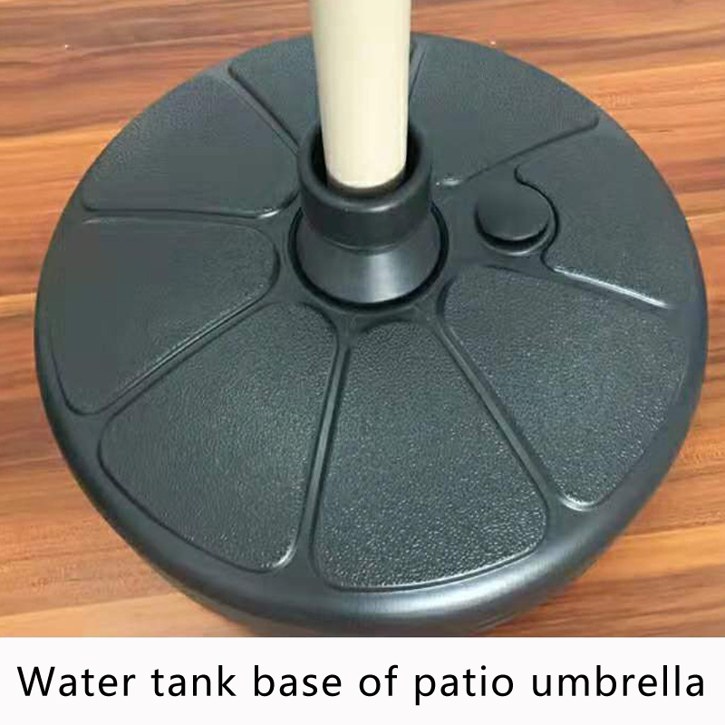 Outdoor Round Plastic Free Standing Patio Umbrella Base In Black