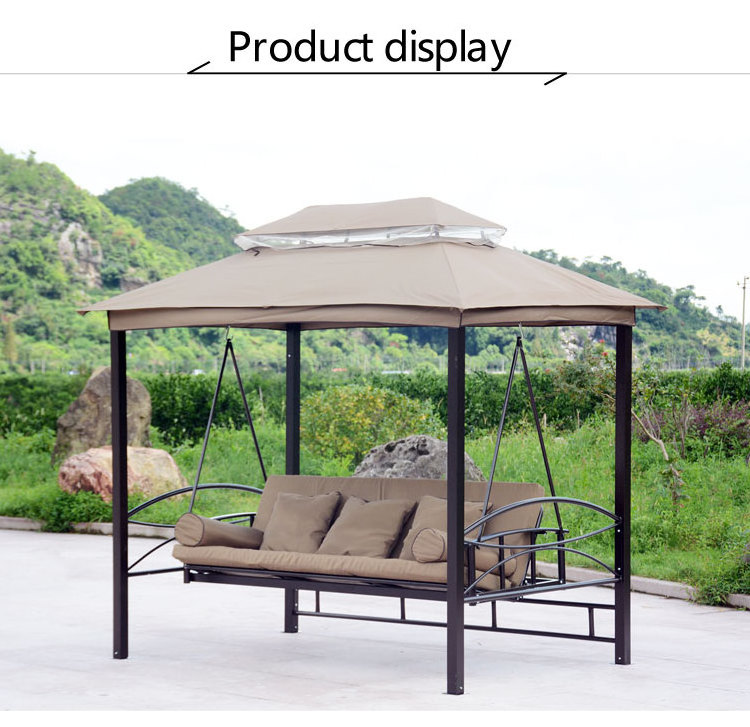 High Quality Leisure Hanging Swing Chairs Three Person Tent Swing Outdoor Garden Chair Hanging