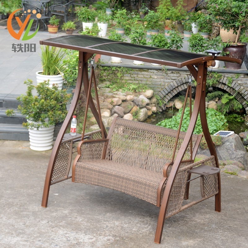 New Outdoor Home Center Garden Hanging Patio Swings OEM Customized Key Style Packing Outdoor Aluminum Alloy Furniture